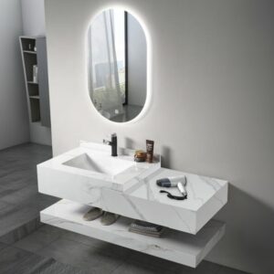 Bathroom Wall Mounted Rock Slate Vanity