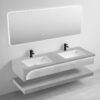 Double Layers Wall Mount Rock Slate Bathroom Vanity