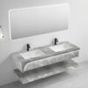 Double Layers Wall Mount Rock Slate Bathroom Vanity