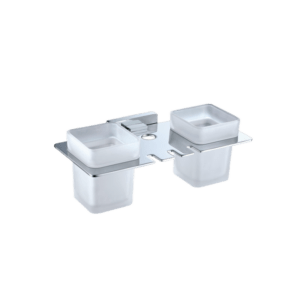 N9 Solid Brass Double Tumbler Holder