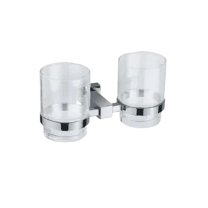 S3 Solid Brass Double Tumbler Holder