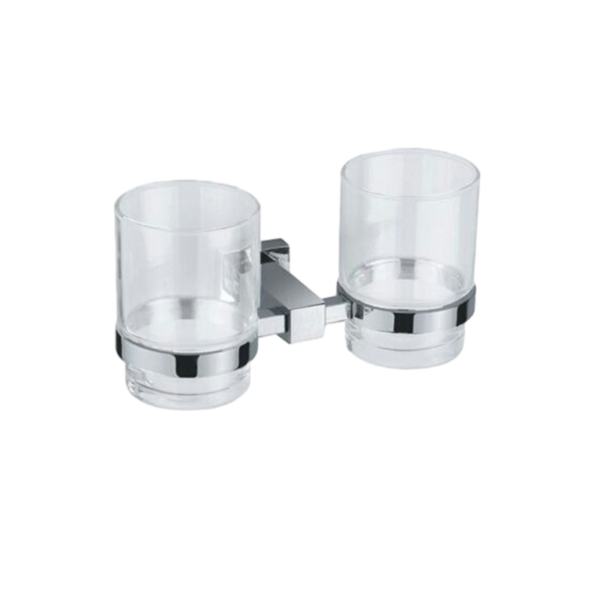 S3 Solid Brass Double Tumbler Holder