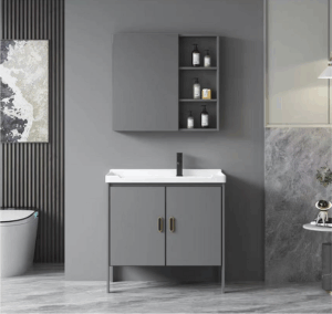 freestanding aluminum vanity
